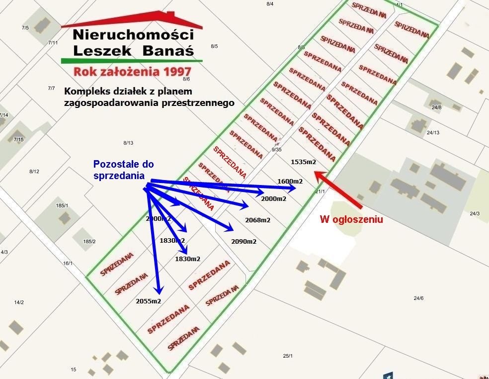 Działka budowlana na sprzedaż Pokrzywno  1 535m2 Foto 1