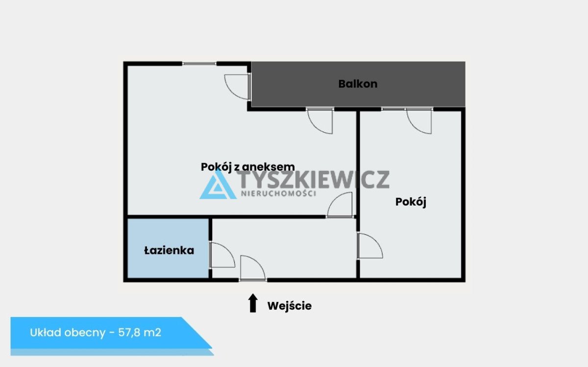 Mieszkanie dwupokojowe na sprzedaż Gdańsk, Jasień, Kartuska  58m2 Foto 11