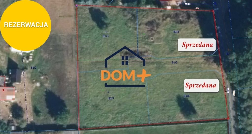 Działki budowlane 1000 m² w Zimnej Wodzie – cicha okolica Lubin  1 000m2 Foto 1