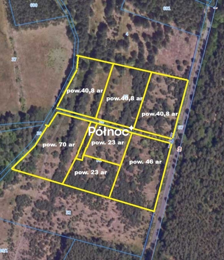 Działka budowlana 4080 m² w Bronowcu – lasy i zieleń Bronowiec  4 080m2 Foto 1