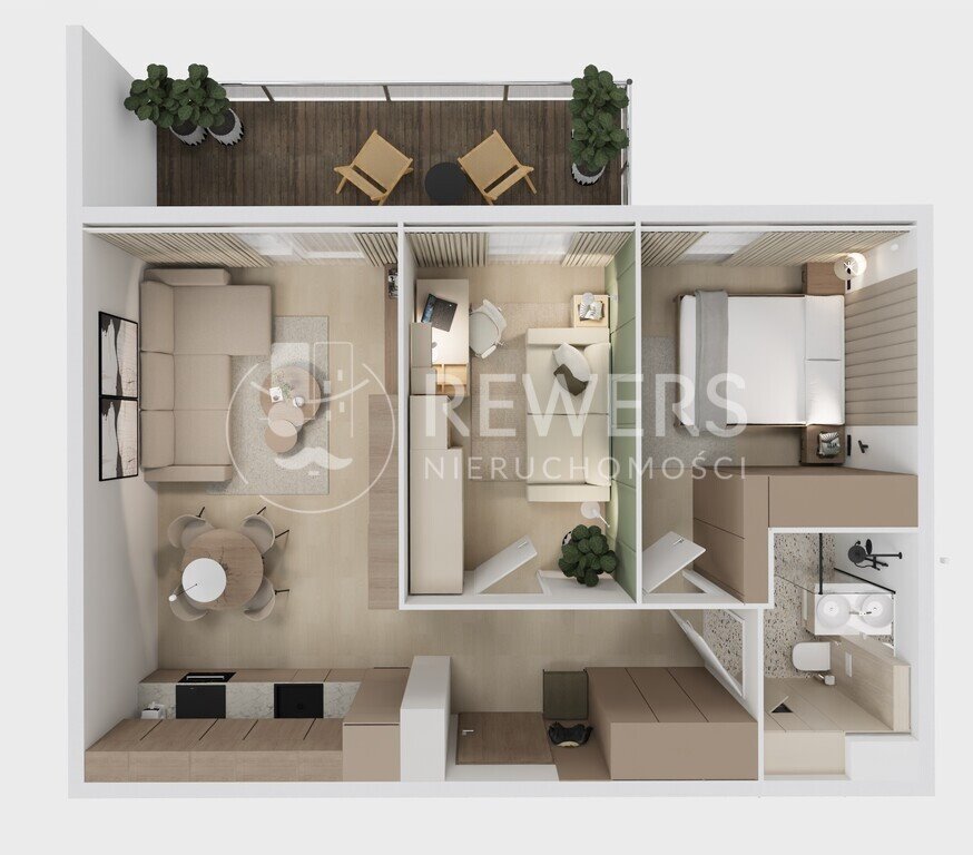 Mieszkanie trzypokojowe na sprzedaż Lublin, Ponikwoda, Bluszczowa  49m2 Foto 1