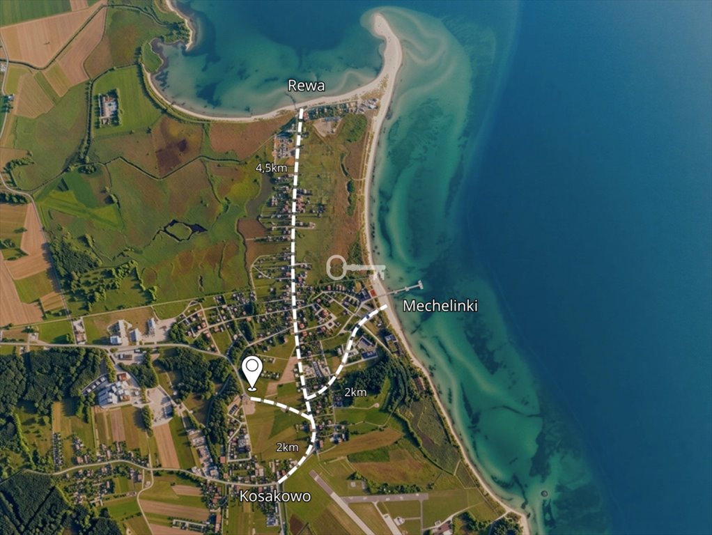 Działka nad morzem z pozwoleniem na budowę i blisko natury Pierwoszyno, Rumska  802m2 Foto 1