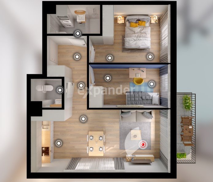 Mieszkanie trzypokojowe na sprzedaż Gdańsk, Pastelowa  59m2 Foto 1