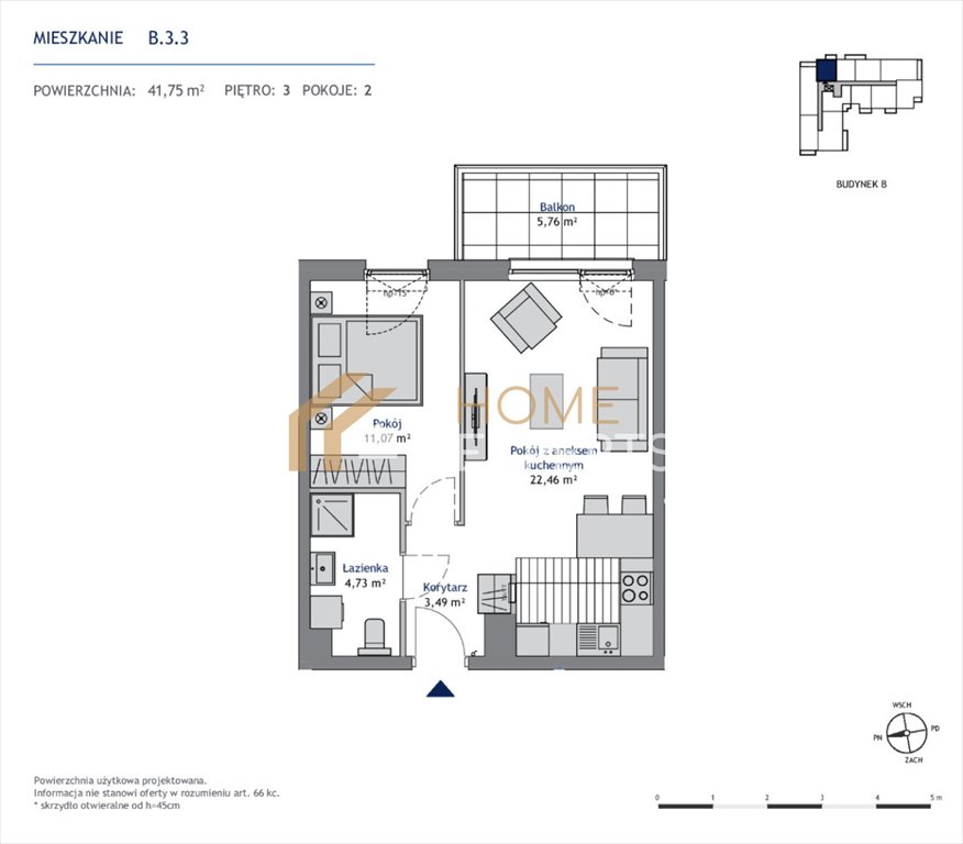 Mieszkanie dwupokojowe na sprzedaż Gdańsk, Morena Piecki-Migowo, Wojciecha Kiedrowskiego  42m2 Foto 4