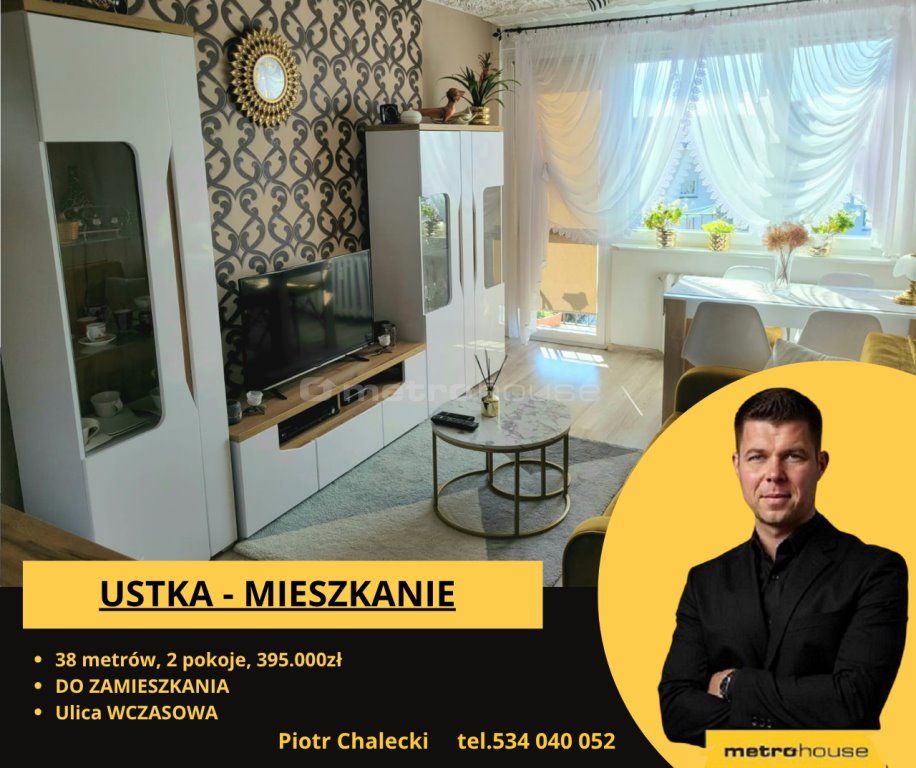 Mieszkanie dwupokojowe na sprzedaż Ustka, Wczasowa  38m2 Foto 1