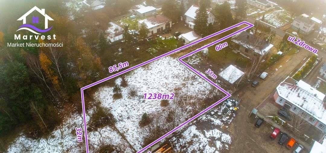 Działka budowlana z pozwoleniem na dom 1238 m2, Dźbów Częstochowa, Dźbów, ul. Zdrowa  1 242m2 Foto 1