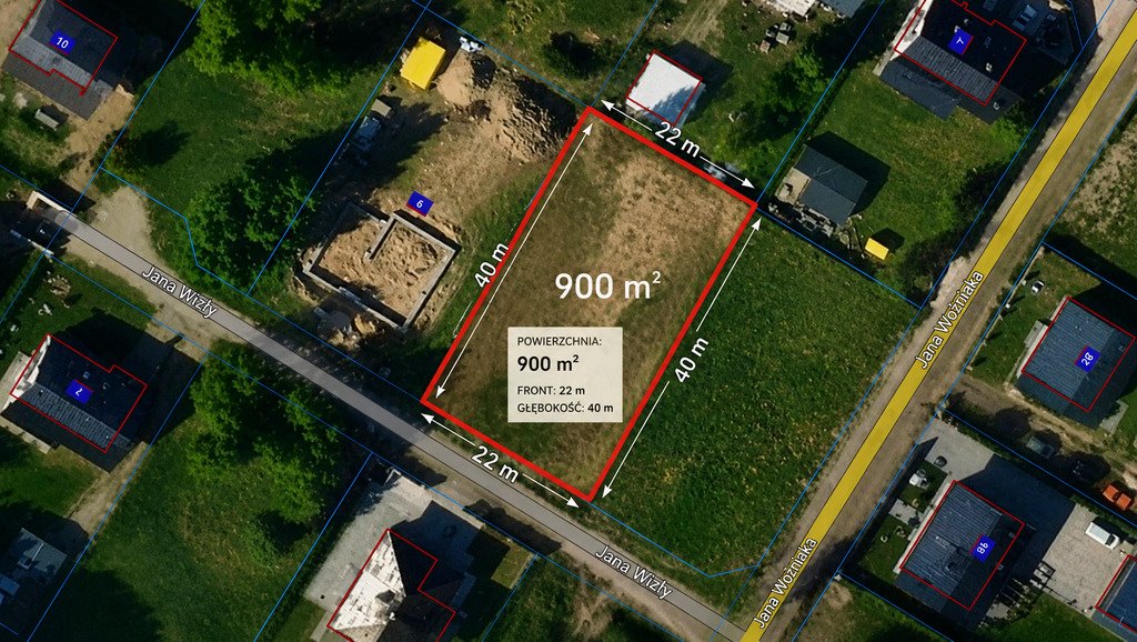 Działka 900 m² w Starczanowie - pod dom jednorodzinny Starczanowo, Jana Wizły  900m2 Foto 1