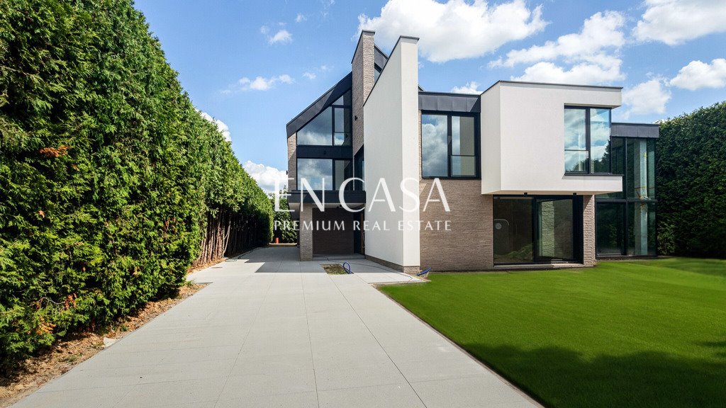 Luksusowy dom bliźniak z panoramicznymi oknami i garażem Warszawa, Wilanów, Zawady  415m2 Foto 1