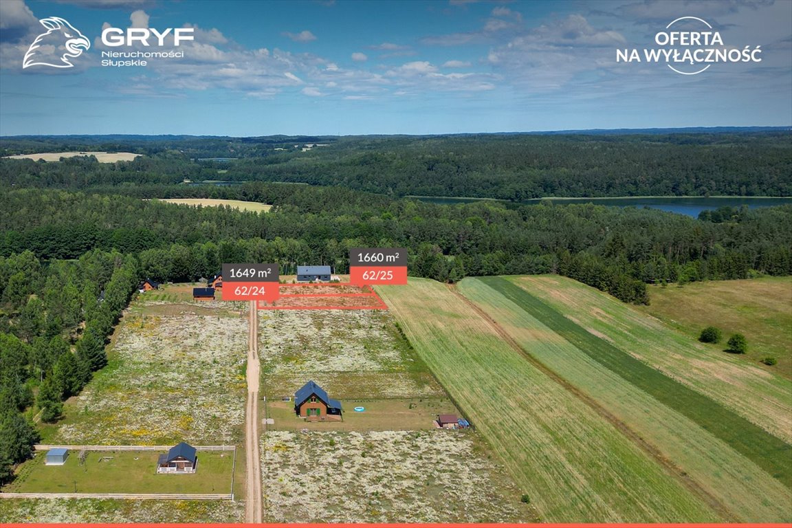 Działka nad Jeziorem Starzeńskim – 1649 m², cisza i natura Starzno, miastko  1 649m2 Foto 1