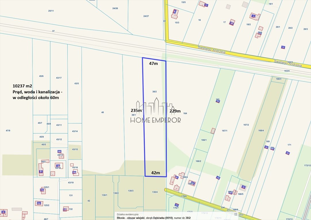 Działka 10 237 m² pod zabudowę w Dębówce - polecam! Dębówka, Polowa  10 237m2 Foto 1