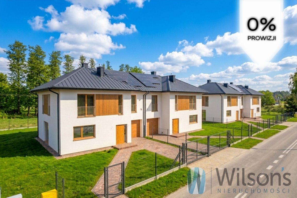 Nowoczesny dom 150 m2 z garażem i ogrodem.: Czosnów: Wrzosówka