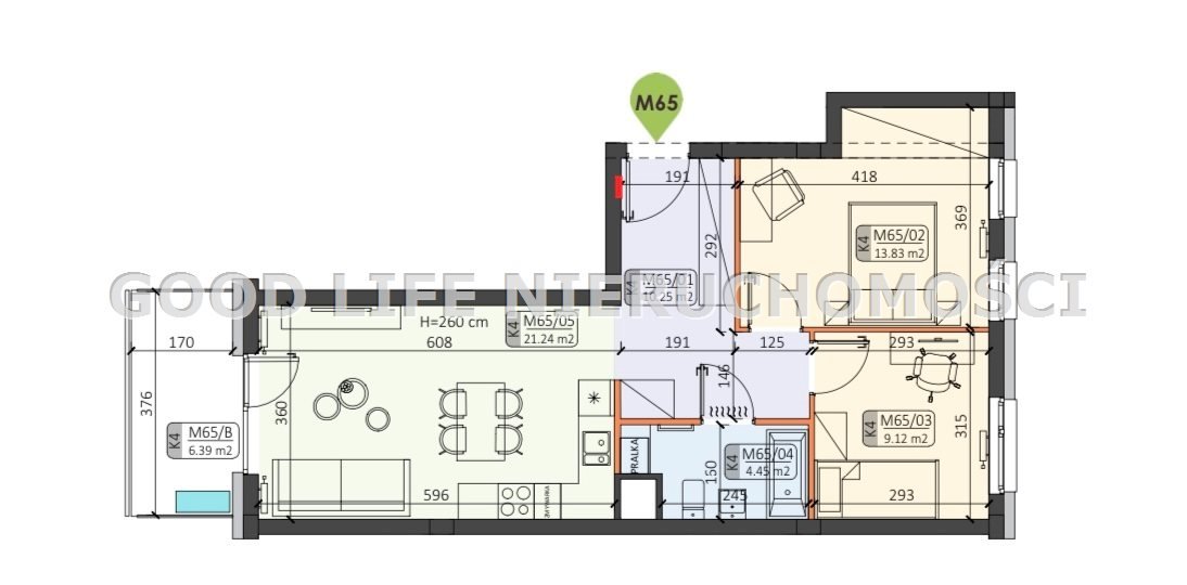 Mieszkanie trzypokojowe na sprzedaż Kolbuszowa, Wojska Polskiego  59m2 Foto 1