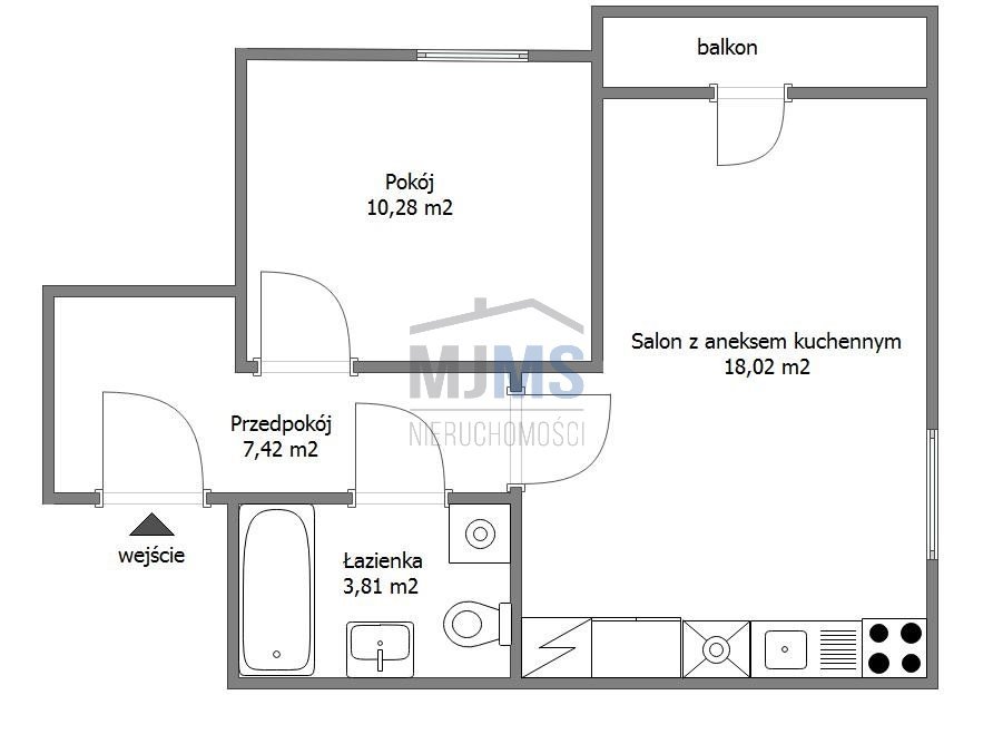 Mieszkanie dwupokojowe na wynajem Rumia, Zagórze, Towarowa  40m2 Foto 13