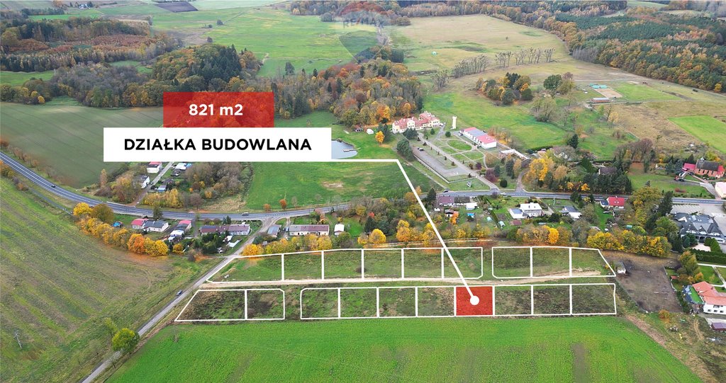 Działka budowlana na sprzedaż Rymań, Koszalińska  821m2 Foto 1