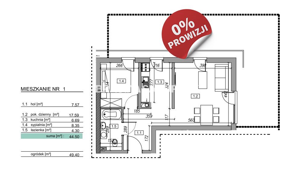 Mieszkanie dwupokojowe na sprzedaż Krzyszkowice, Zawada, Zawada, Słowińska  45m2 Foto 3