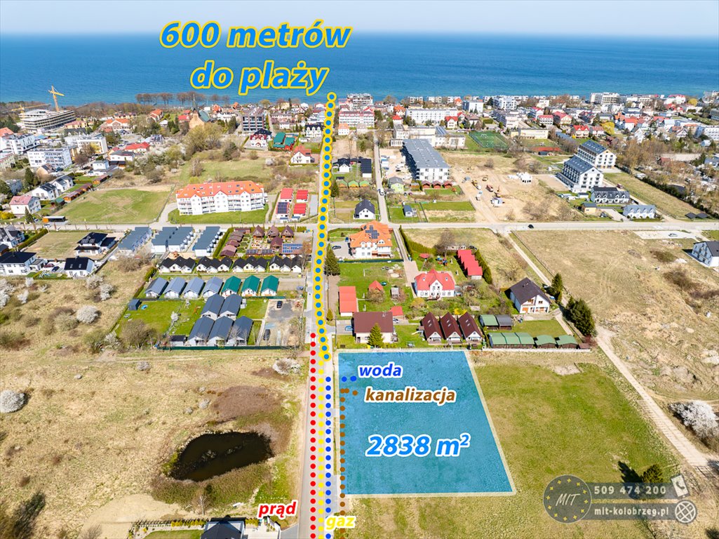 Działka budowlana na sprzedaż Ustronie Morskie, Bogusława XIV  2 838m2 Foto 1