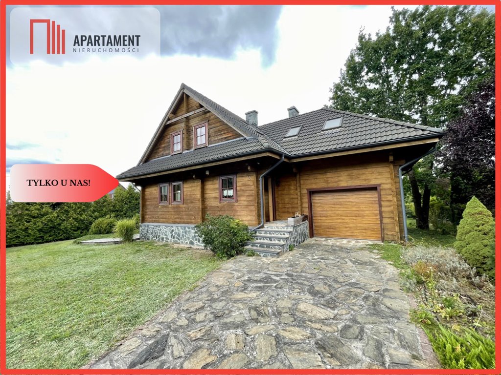 Urokliwy dom z bali z garażem i ogrodem w Złocieńcu Złocieniec  207m2 Foto 1