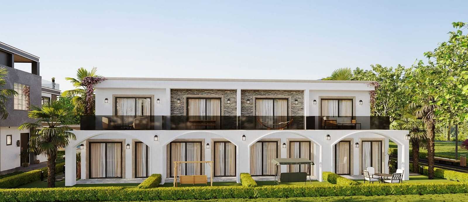 Dwupoziomowe apartamenty blisko plaży w Lapta, Cypr Północny Cypr, Lapta, Lapta, Girne, Cypr Północny  137m2 Foto 1