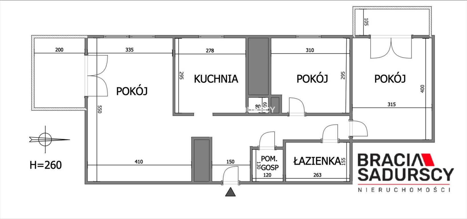 Mieszkanie trzypokojowe na sprzedaż Kraków, Dębniki, Kliny, Borkowska  65m2 Foto 3