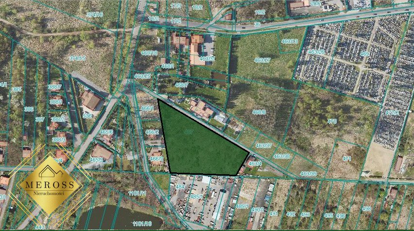 Działka 8 384 m2 pod zabudowę jednorodzinną w Stradomie Częstochowa, Stradom  8 384m2 Foto 1