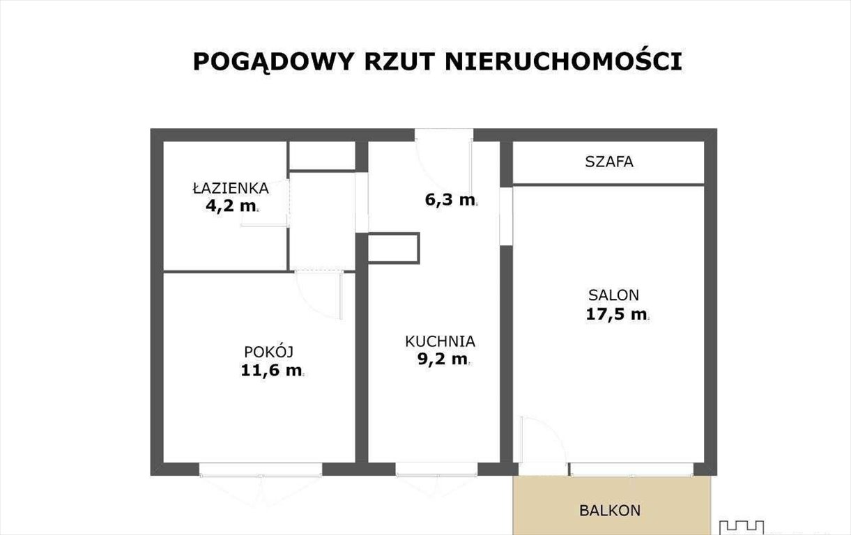 Mieszkanie dwupokojowe na sprzedaż Poznań, Chartowo, os. Rusa  49m2 Foto 2