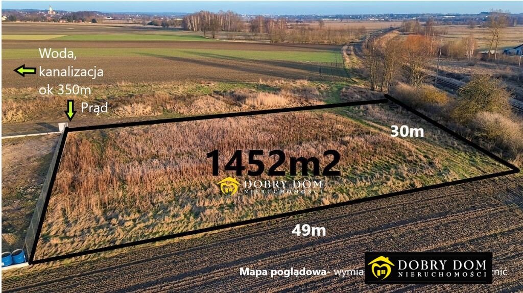 Działka budowlana pod dom w Dobrzyniewie Dużym, 1452 m² Dobrzyniewo Duże  1 452m2 Foto 1