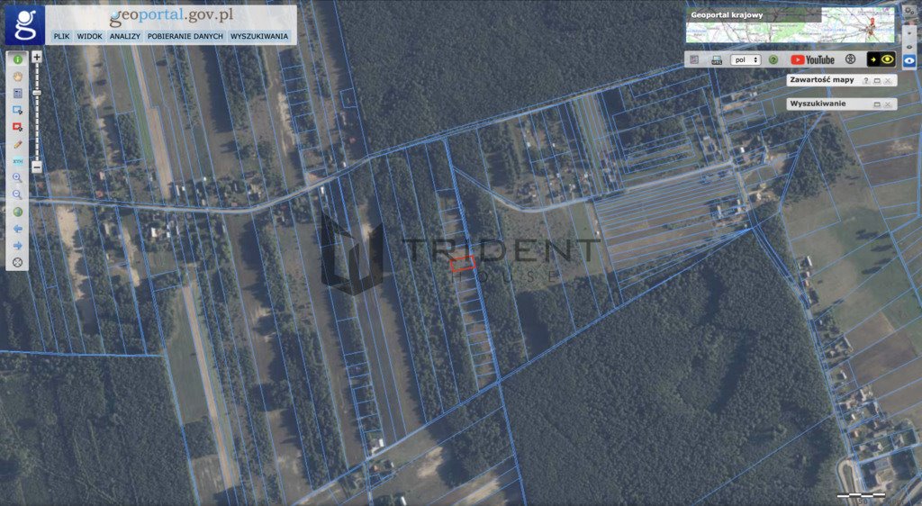 Działka 1089 m² z lasem, media w drodze, MU Dybki  1 089m2 Foto 1