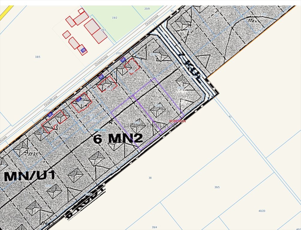 Działka budowlana na sprzedaż Robercin, Orzechowa  1 331m2 Foto 1