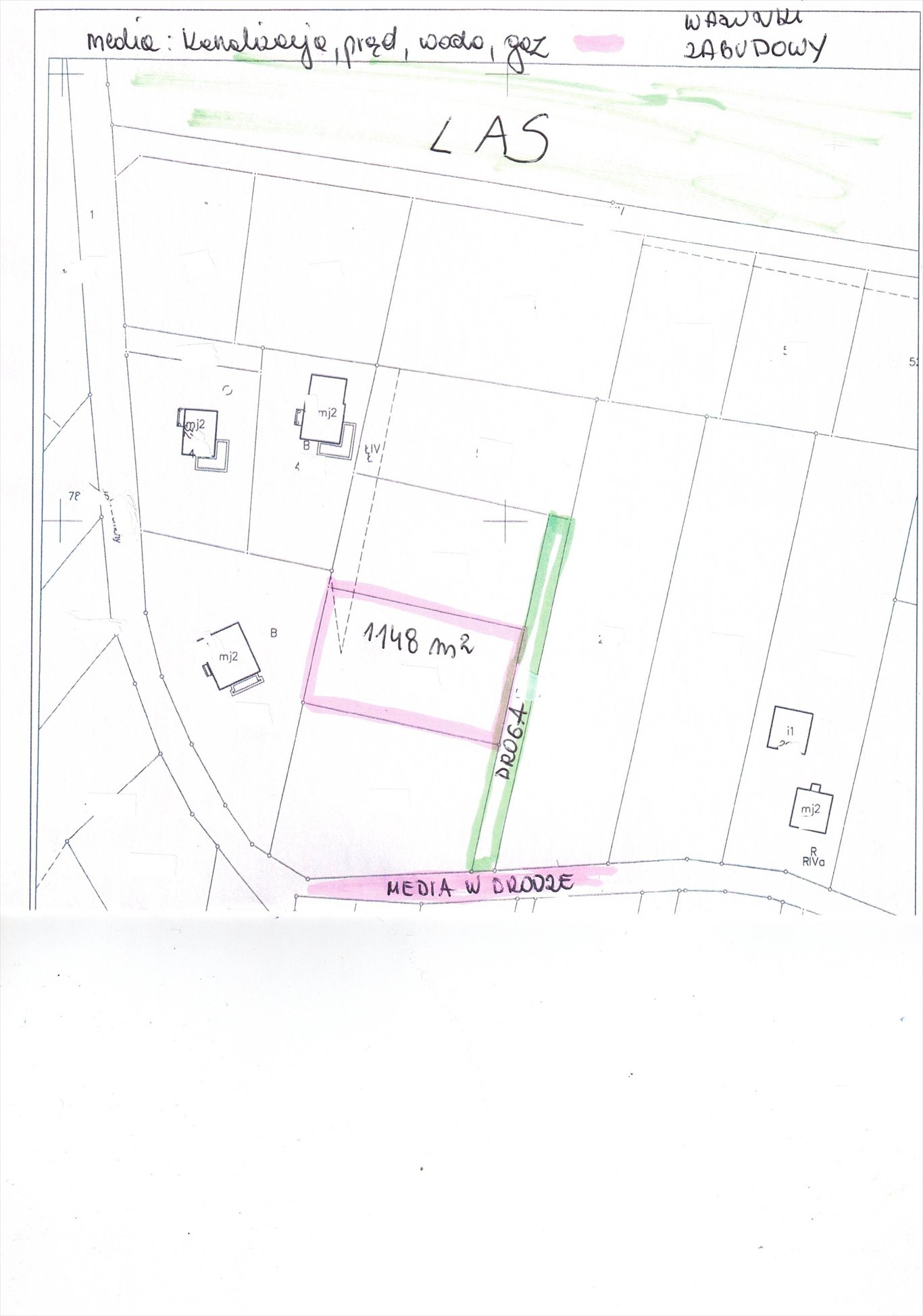 Działka budowlana 1183 m² w Lędzinach-Goławcu, media w drodze Lędziny, Goławiec  1 183m2 Foto 1