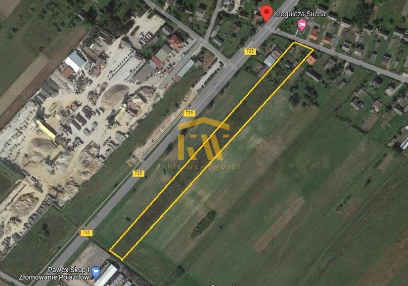 Działka 12 000 m² pod biznes przy S7 z mediami Krogulcza Sucha  12 000m2 Foto 1