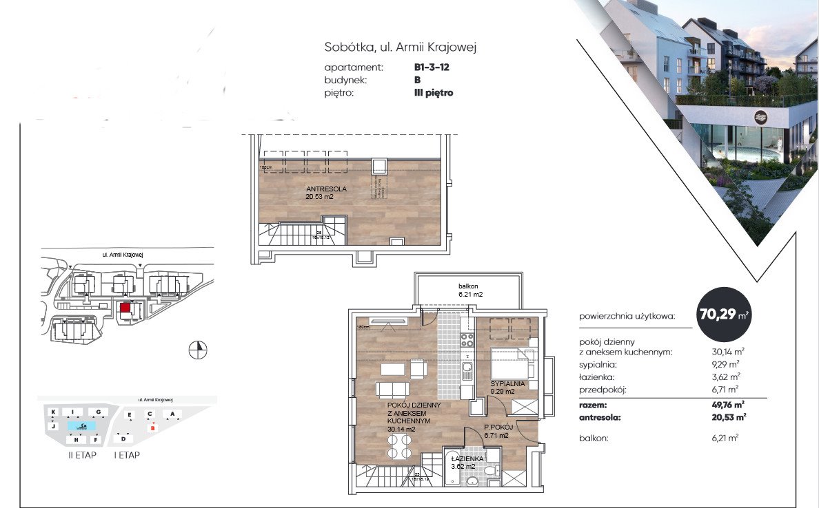 Mieszkanie trzypokojowe na sprzedaż Sobótka  70m2 Foto 19