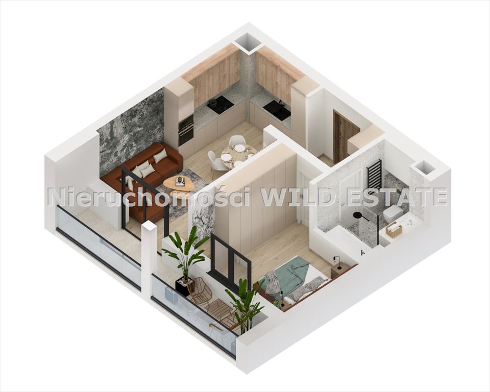 Mieszkanie dwupokojowe na sprzedaż Lesko  46m2 Foto 1