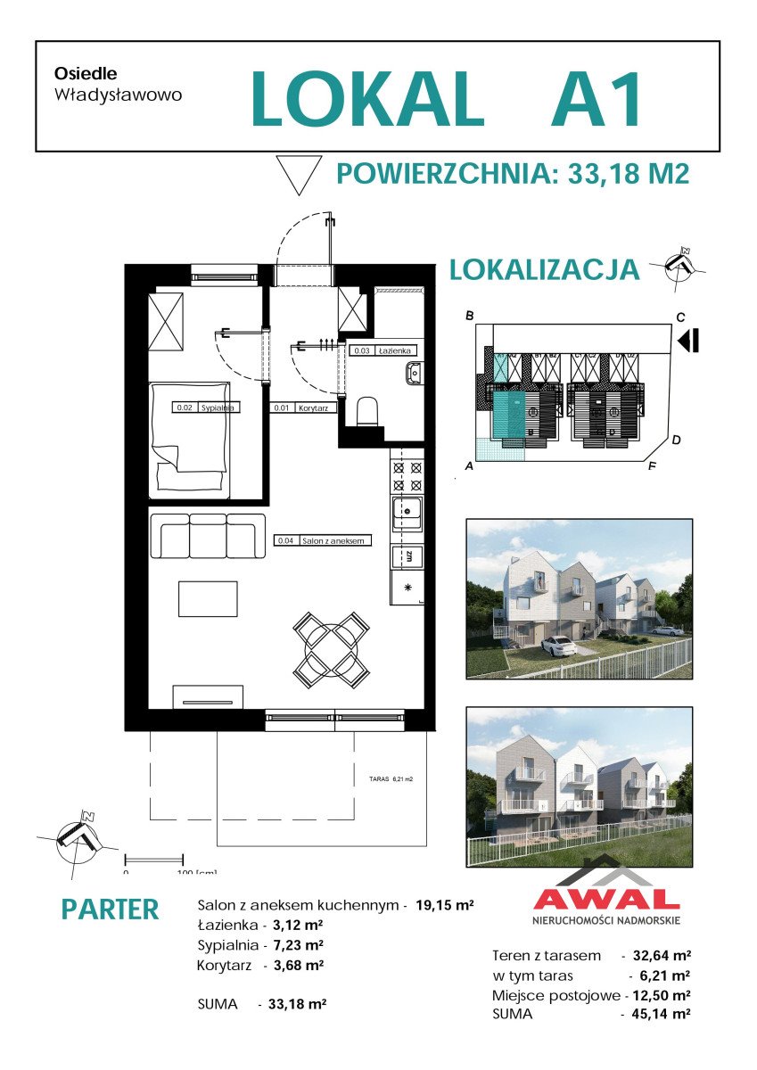 Mieszkanie dwupokojowe na sprzedaż Władysławowo, Gdyńska  33m2 Foto 7