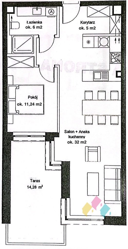 Mieszkanie dwupokojowe na sprzedaż Giżycko, Moniuszki  54m2 Foto 9