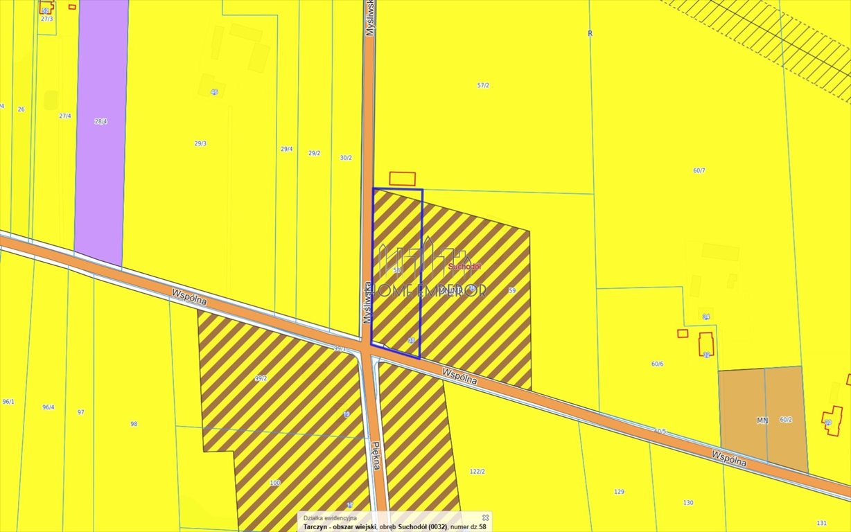 Sprzedam działkę 5100 m² pod zabudowę mieszkaniową w Suchodole: Suchodół: Wspólna