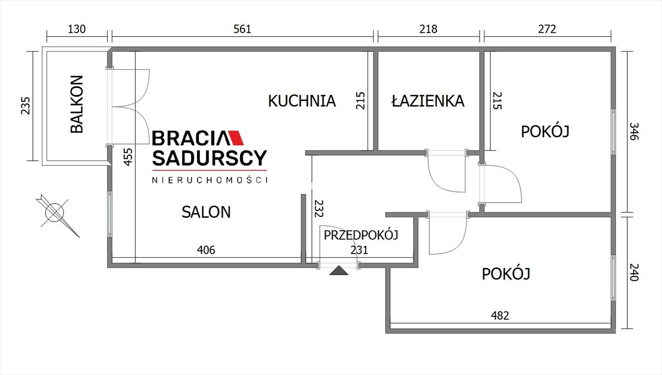 Mieszkanie trzypokojowe na sprzedaż Kraków, Bieżanów-Prokocim, Złocień, Henryka i Karola Czeczów  54m2 Foto 3
