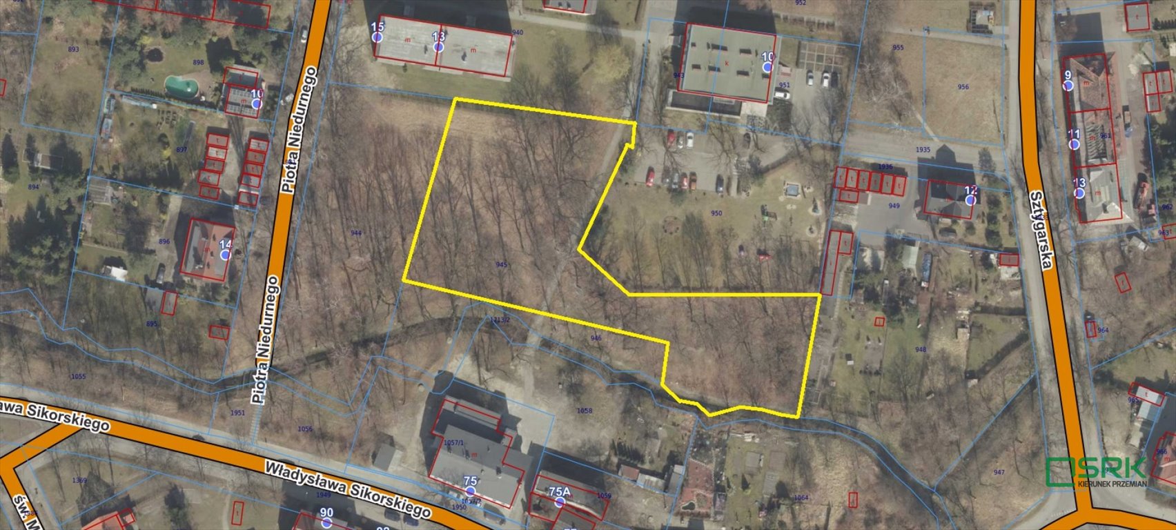 Do sprzedania działka 4221 m² pod zabudowę i usługi w Gliwicach Gliwice, Brzezinka, Piotra Niedurnego  4 221m2 Foto 1