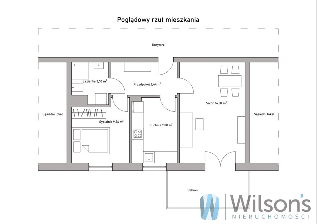 Mieszkanie dwupokojowe na wynajem Warszawa, Mokotów, Dywizjonu AK "Jeleń"  46m2 Foto 12