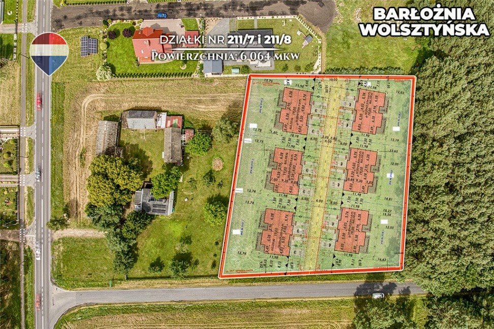 Do sprzedania działka 6 064 m² z pozwoleniem na osiedle w Barłożni Barłożnia Wolsztyńska  6 064m2 Foto 1