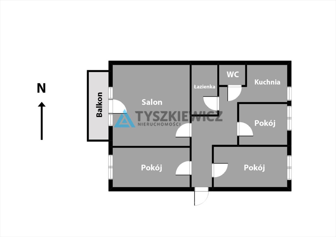 Mieszkanie czteropokojowe  na sprzedaż Gdańsk, Brzeźno, Władysława Broniewskiego  73m2 Foto 3