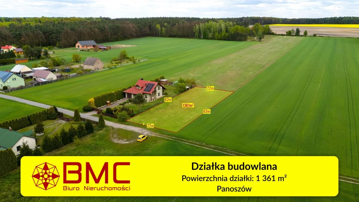 Działka budowlana na sprzedaż Panoszów, Tysiąclecia  1 361m2 Foto 1
