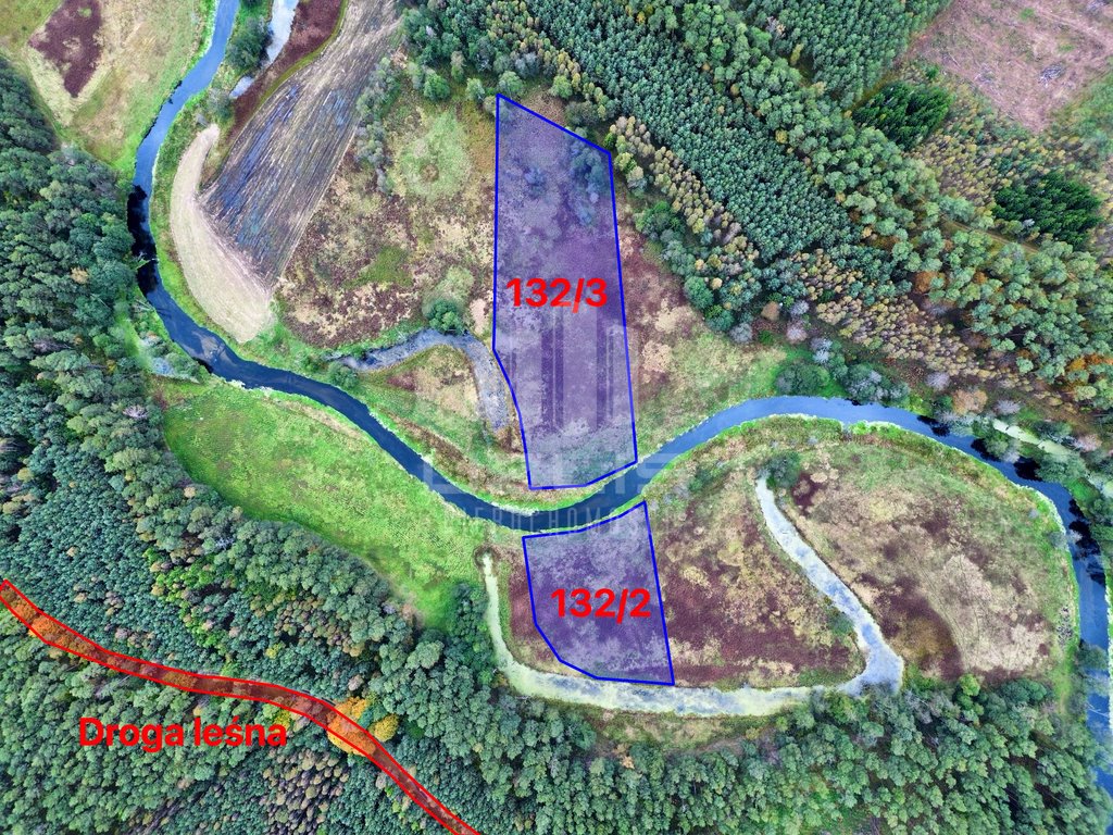 Działka rolna nad Wdą 12 000 m², las, dostęp do rzeki Wda  12 000m2 Foto 1