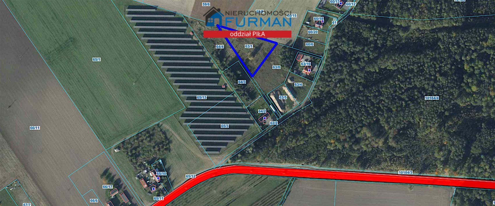 Sprzedam działkę budowlaną 4300 m² z mediami w Łukowie Łukowo  4 300m2 Foto 1