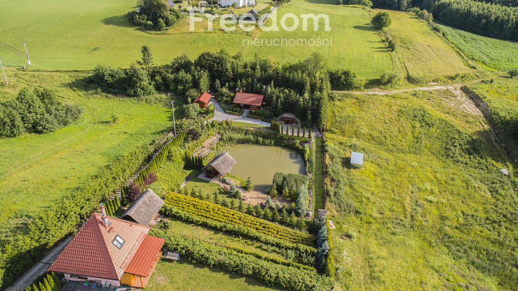 Urokliwe siedlisko z własnym stawem i widokiem na Zalew. Elbląg  80m2 Foto 1