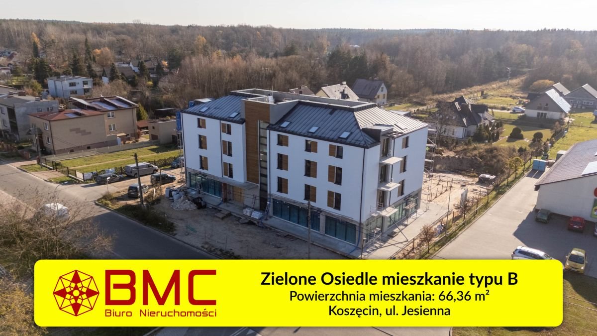 Nowe 66,36 m² mieszkanie z balkonem i garażem w Koszęcinie Koszęcin, Jesienna  66m2 Foto 1