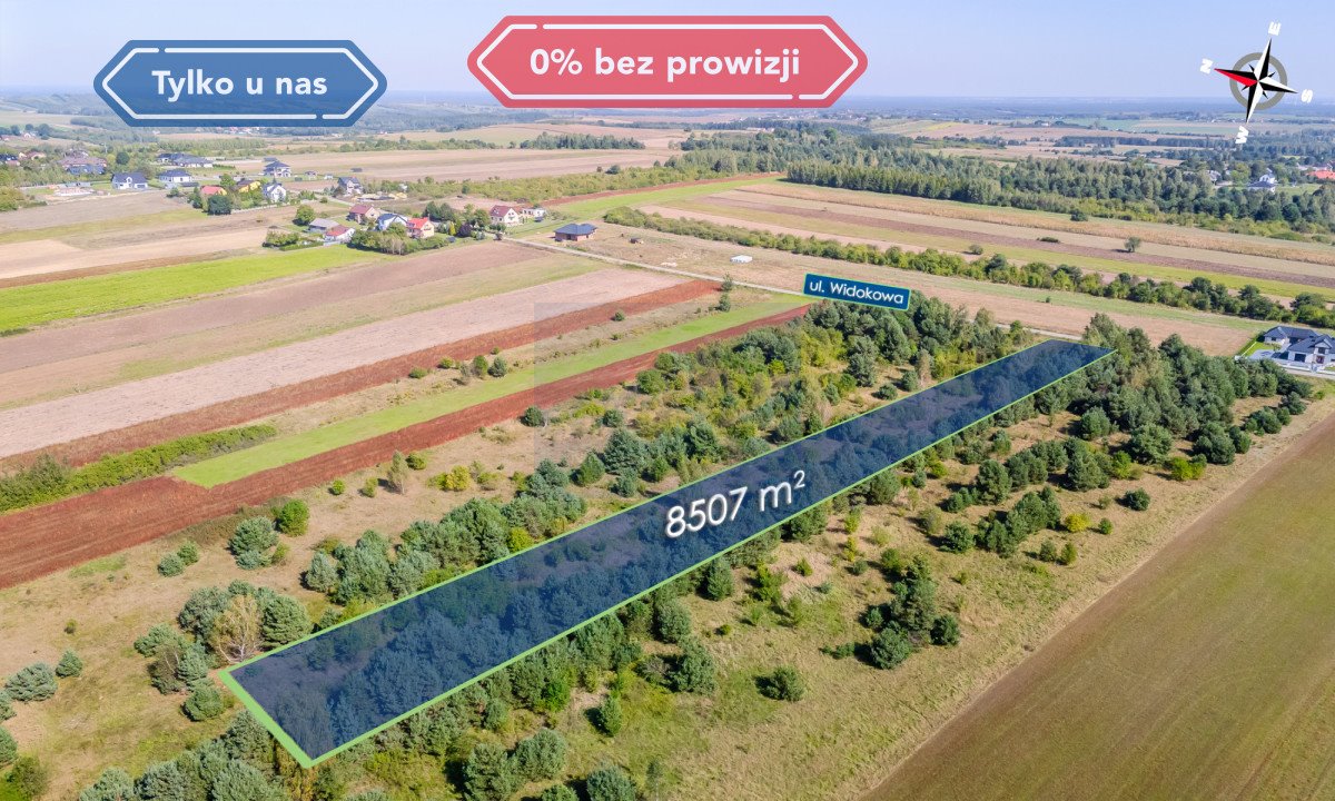 Działka 8 507 m2 w Przymiłowicach – szeroka i spokojna Przymiłowice, Widokowa  8 507m2 Foto 1