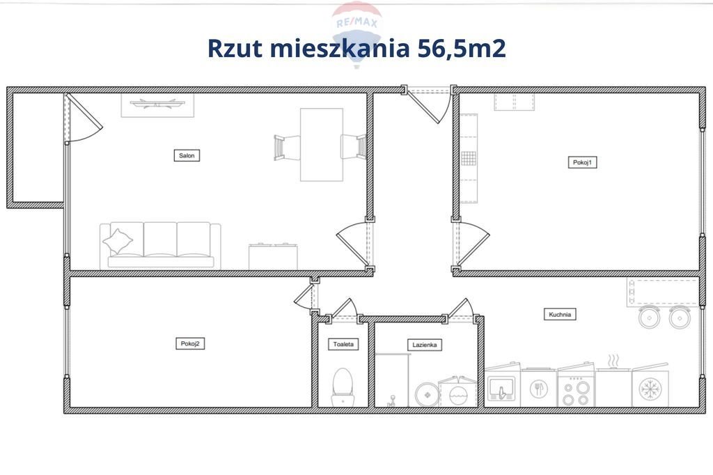 Mieszkanie trzypokojowe na sprzedaż Poznań, os. Wichrowe Wzgórze  57m2 Foto 12