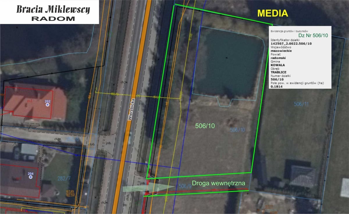 Działka budowlana na sprzedaż Trablice, Kowala  1 814m2 Foto 1