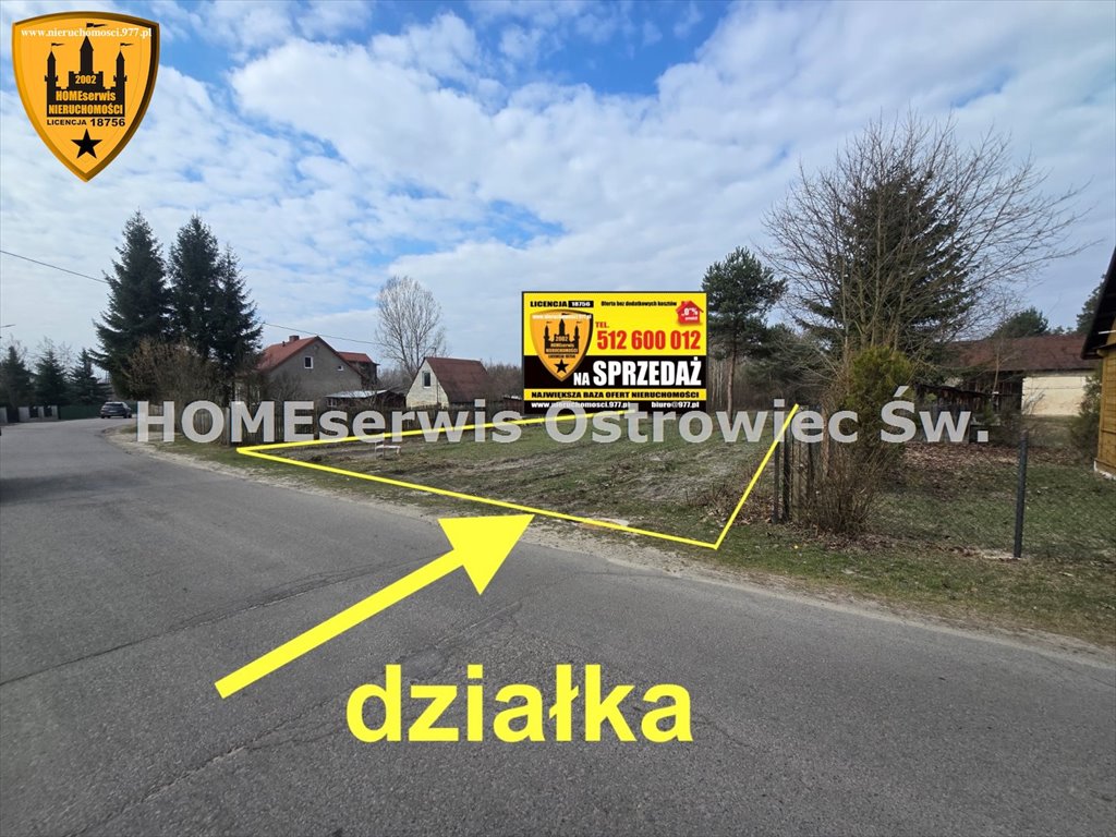 Działka budowlana 2332 m² z mediami, lasy i spokój Kunów, Wymysłów  2 332m2 Foto 1