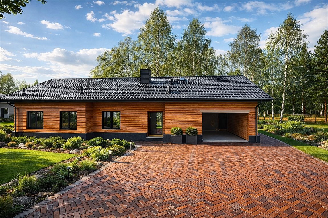 Sprzedam nowoczesny dom 163 m² z drewna modrzewiowego w Kolonii Poczesnej Kolonia Poczesna, Graniczna  163m2 Foto 1